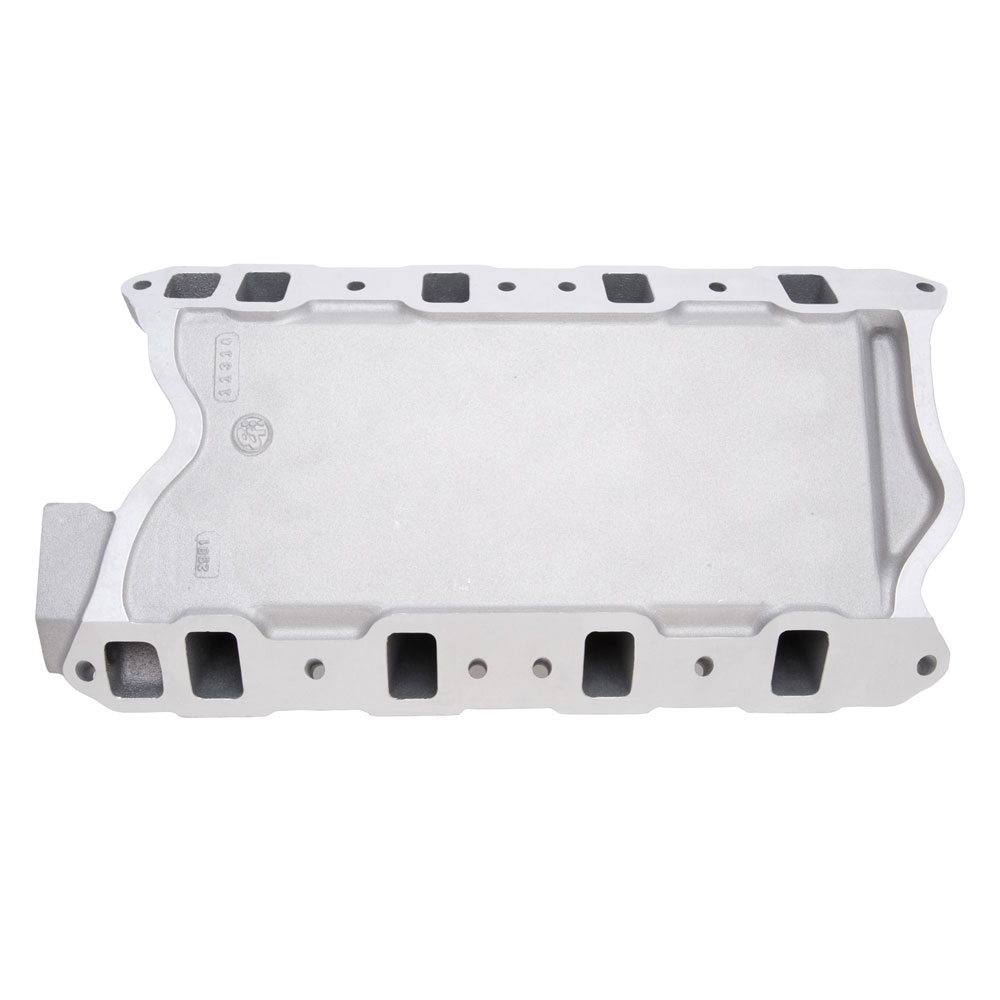 Edelbrock Intake Manifold 2981; Victor Jr. Satin Aluminum for Ford 351W SBF