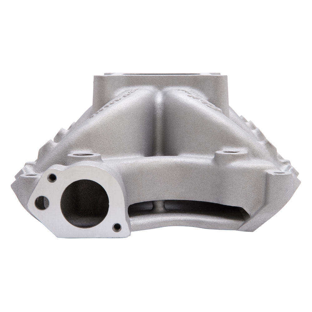 Edelbrock Intake Manifold 2981; Victor Jr. Satin Aluminum for Ford 351W SBF