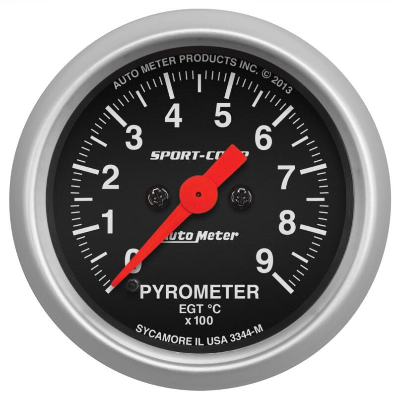 Auto Meter Boost Pyrometer Gauge 3344-m; Sport-comp Pyrometer Kit 0 To 