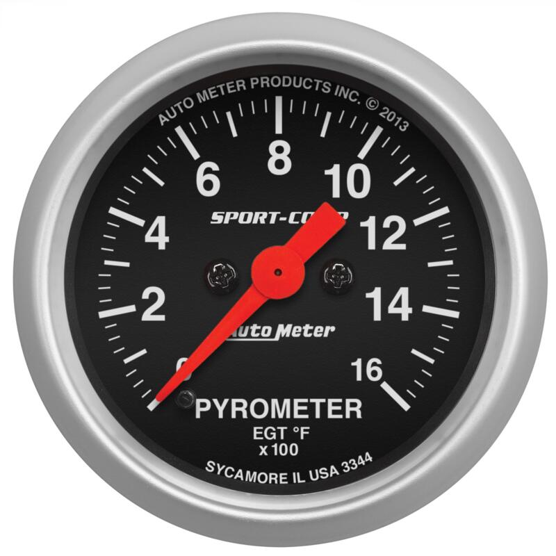 Auto Meter Boost/Pyrometer Gauge 3344; Sport-Comp Kit 1600°F 2-1/16 ...