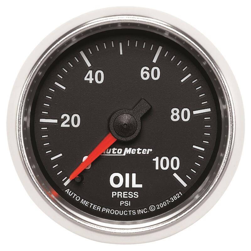 Auto Meter Engine Oil Pressure Gauge 3821; GS 0 to 100 psi 2-1/16 ...