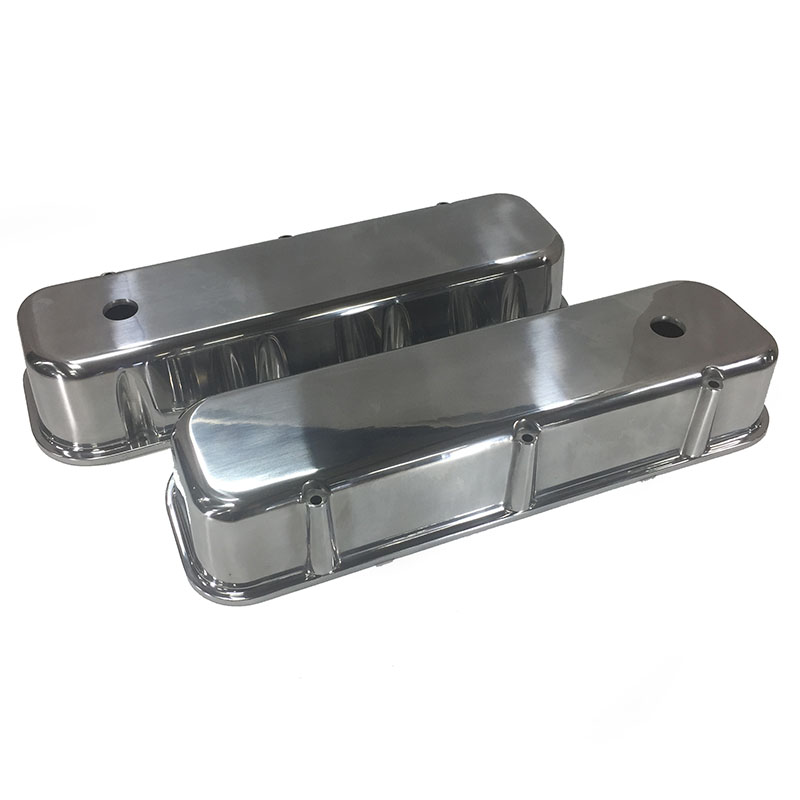 Bandit Accessories Valve Cover Set 6330-2; Plain Polished, Plain ...