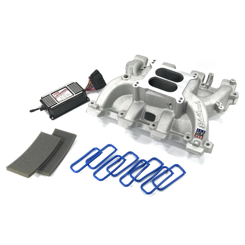 Edelbrock Intake Manifold/Ignition Control Kit 71187-KIT-B; Performer ...