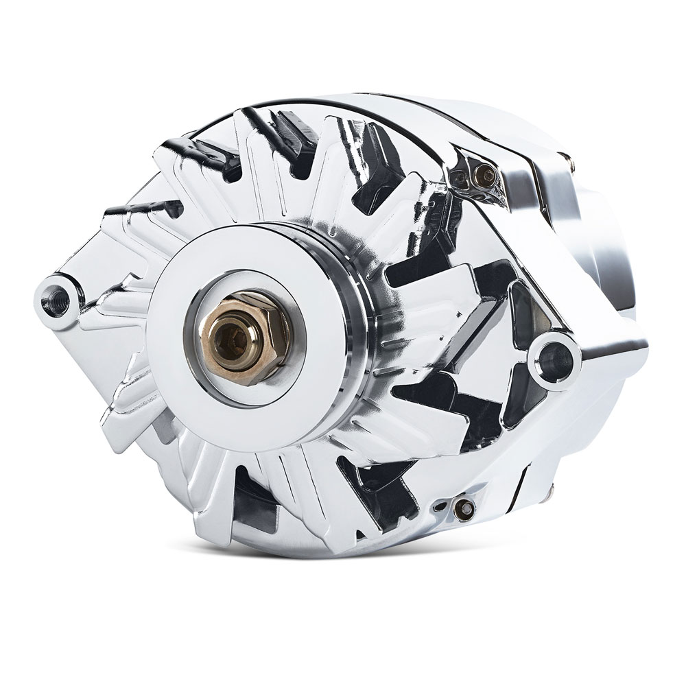 Proform Alternator 66445.1N; 1-Wire Chrome Alternator 100 Amps