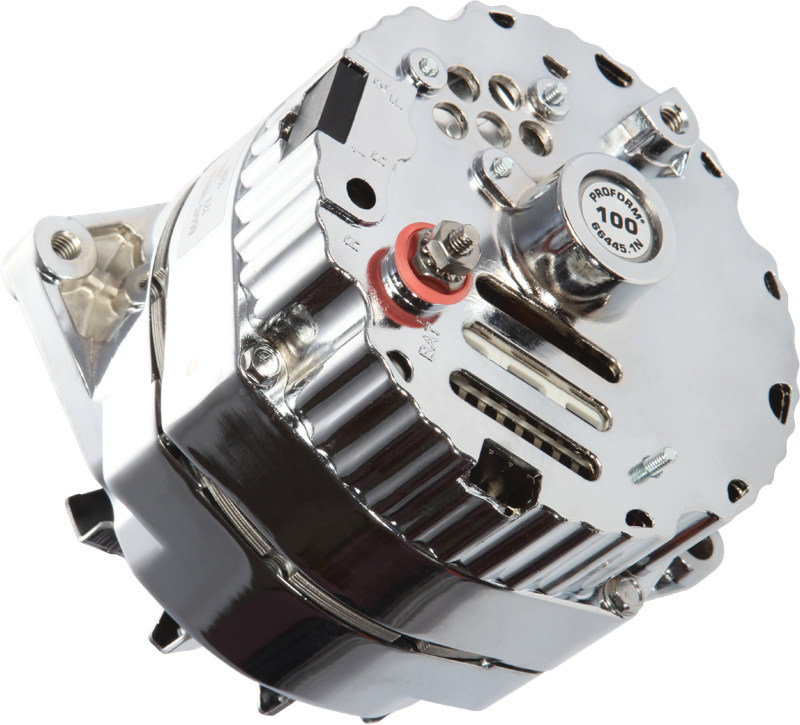 Proform Alternator 66445.1N; 1-Wire Chrome Alternator 100 Amps