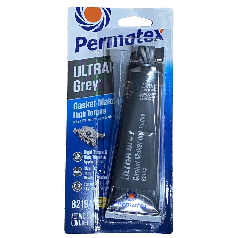 Permatex 82194 Permatex Ultra Grey Rigid High-Torque RTV Silicone Gasket  Maker- 3.5oz Tube (82194)