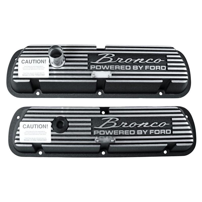 Scott Drake Valve Cover Set 6A582-B; Black Powdercoated Aluminum | Star ...