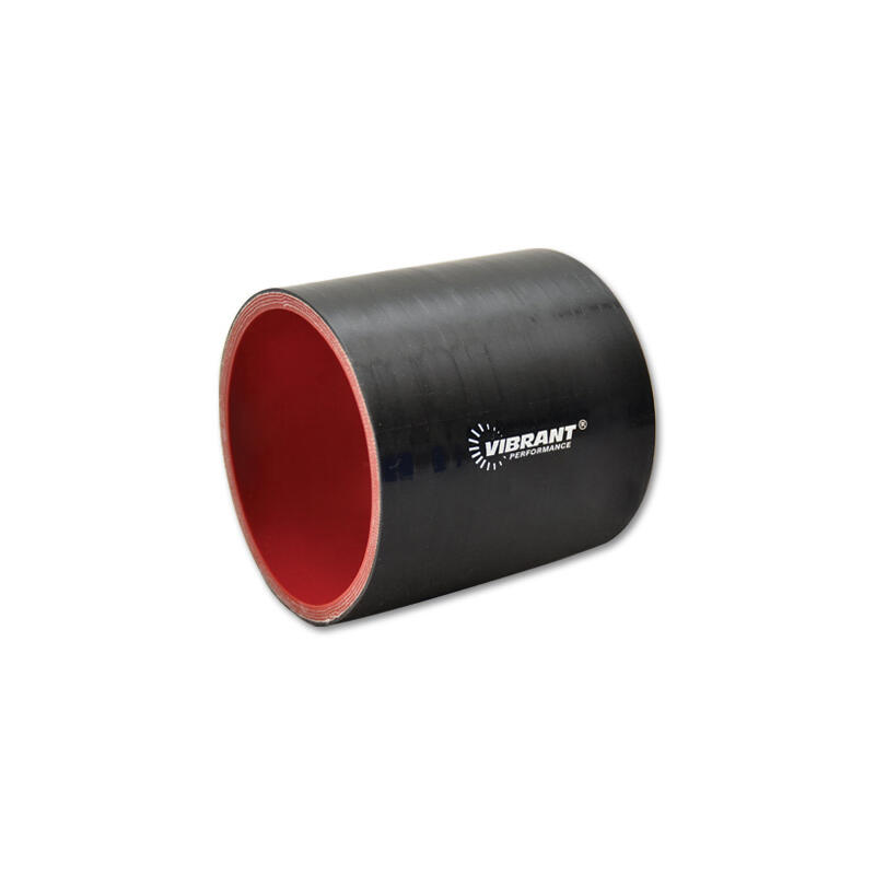 Vibrant Hose Coupler 2708; 4-ply 2.250" x 2.250" Straight Black Silicone 3" Long - Picture 1 of 1