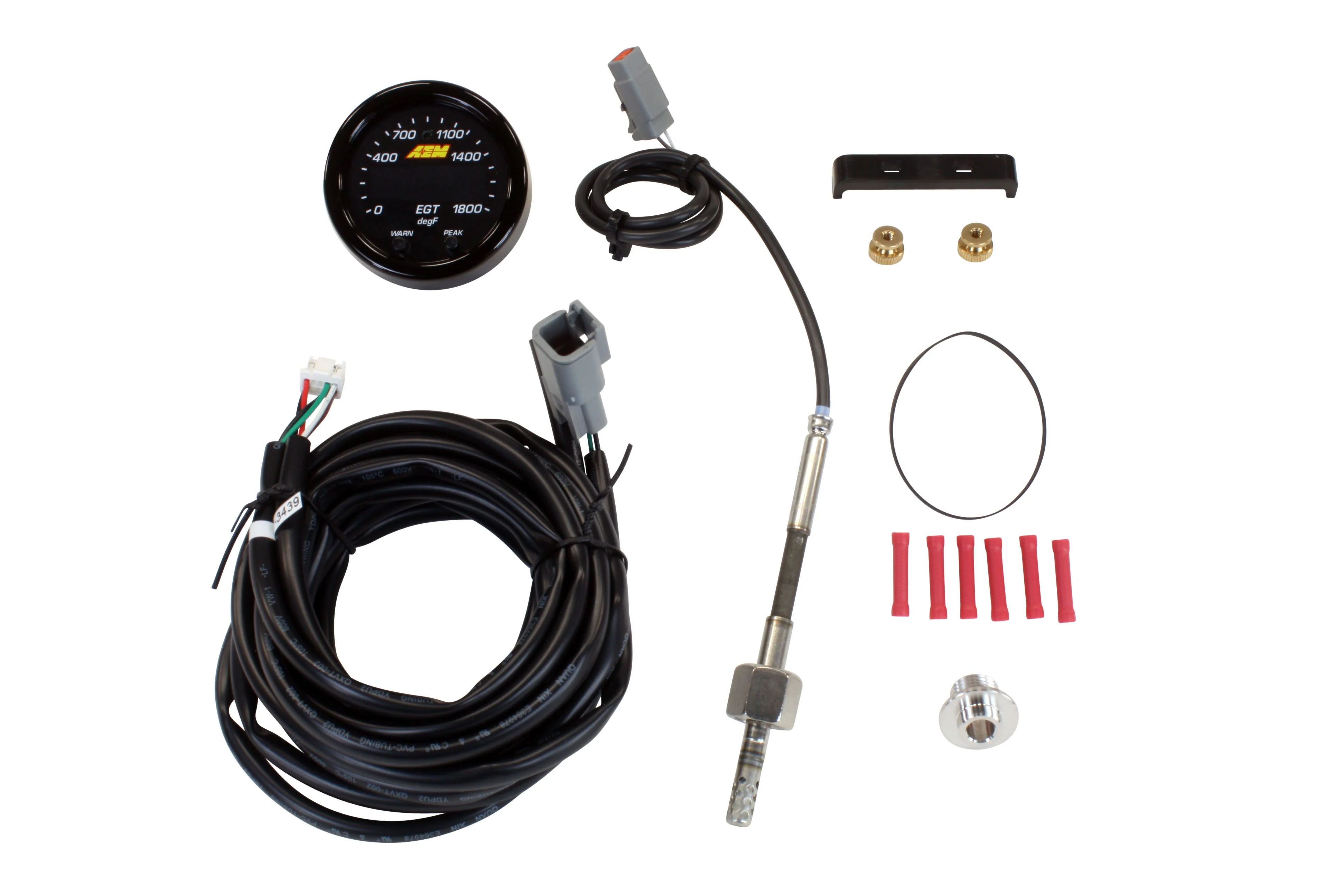 AEM Pyrometer 30-0305; X-Series Digital EGT/Pyrometer 0-1800 deg 2-1/16 in Black