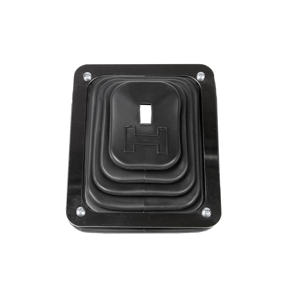 Hurst Manual Transmission Shift Boot 1144580; B-4 Rectangular Black Rubber