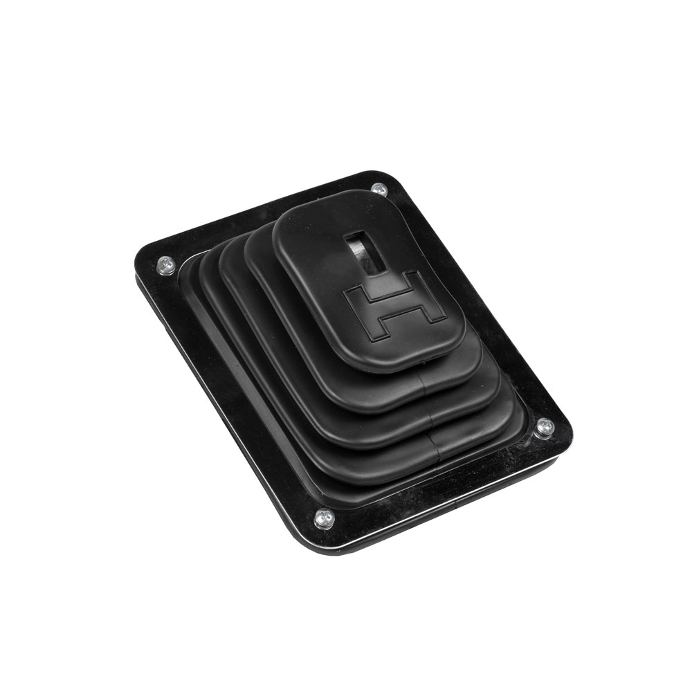Hurst Manual Transmission Shift Boot 1144580; B-4 Rectangular Black Rubber