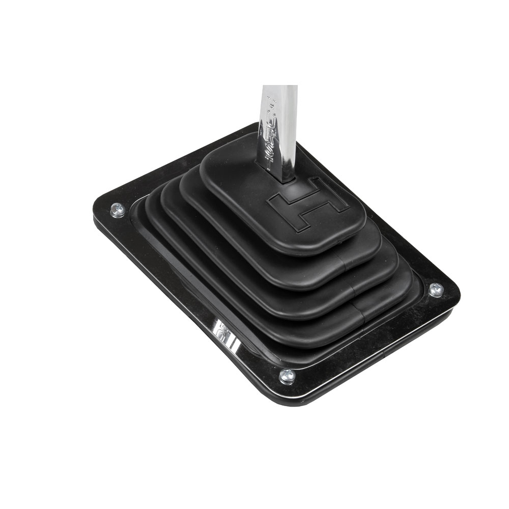 Hurst Manual Transmission Shift Boot 1144580; B-4 Rectangular Black Rubber
