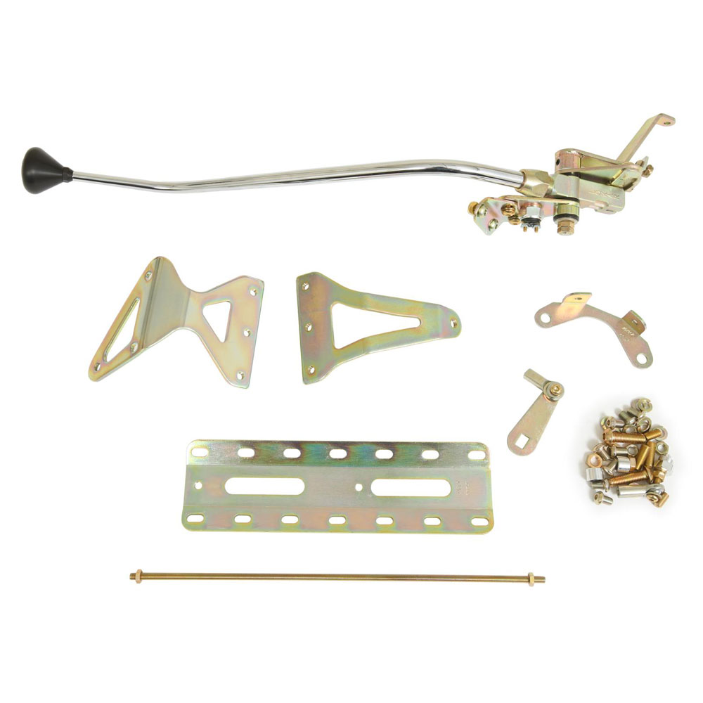 Lokar Automatic Trans Shifter CM700ANMB; Case Mount, 23 in. Chrome for GM 700R4