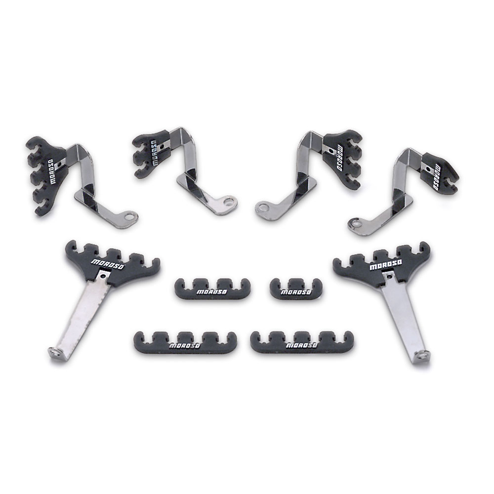 Moroso Spark Plug Wire Holder 72133; 7-9mm Valve Cover Mount Black