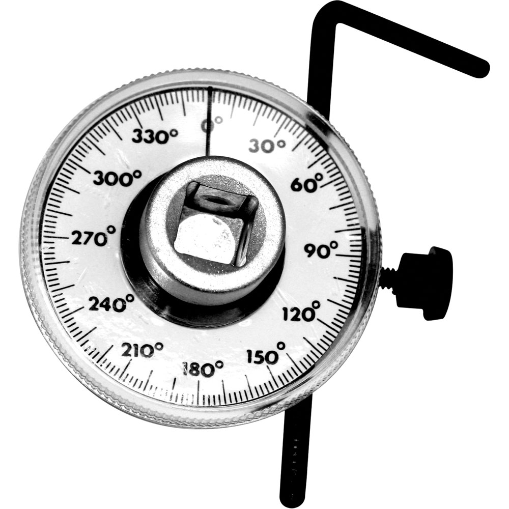 Performance Tool Torque Angle Gauge M205; 0-360 deg, Analog, 1/2 in. Drive